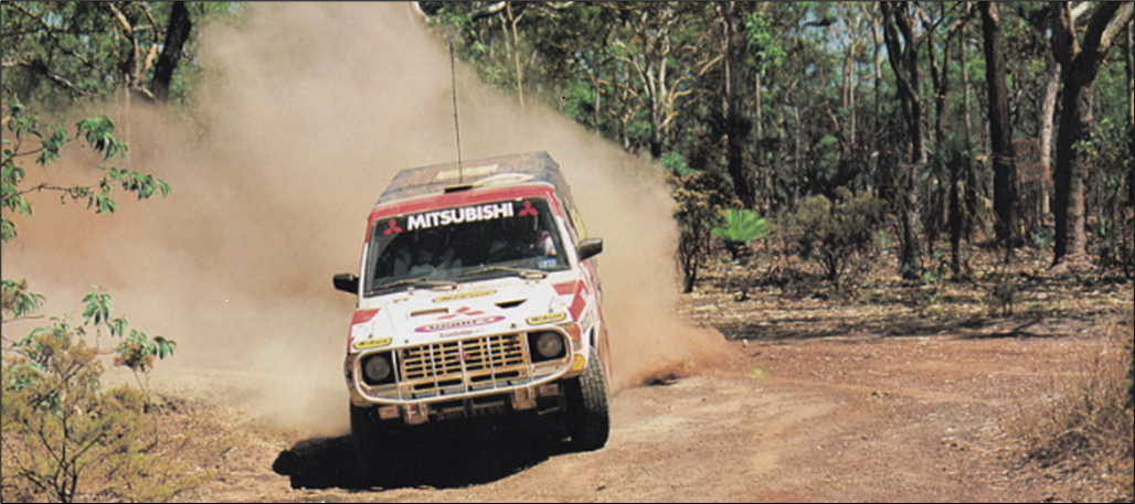 Andrew Cowan and Fred Gocentas in their Mitsubishi Pajero