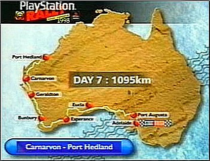 Map of the Playstation route, adding leg 7.