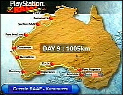 Map of the Playstation route, adding leg 9.
